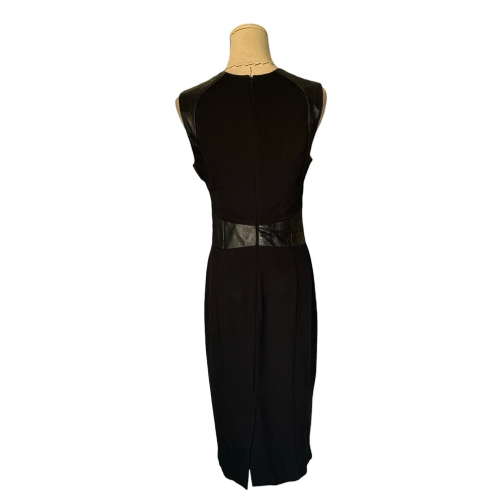 BEBE Y2K Black Leather Corset Dress Sz 10 Sexy Retro Milkmaid Goth - Picture 9 of 15